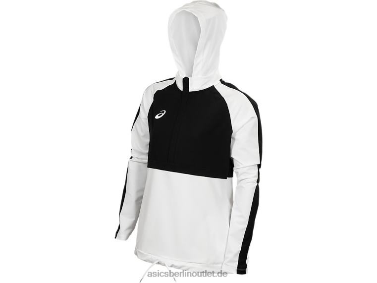 Damen-Trainingsoberteil aus Stretchgewebe BL4N4086Asics Teamweiß/Teamschwarz