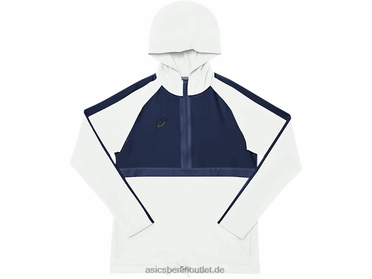 Damen-Trainingsoberteil aus Stretchgewebe BL4N4089Asics Team Marine/Team Weiß