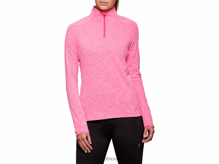 Dorai-Oberteil mit Viertelreißverschluss für Damen BL4N4206Asics Rosa Glo Heather