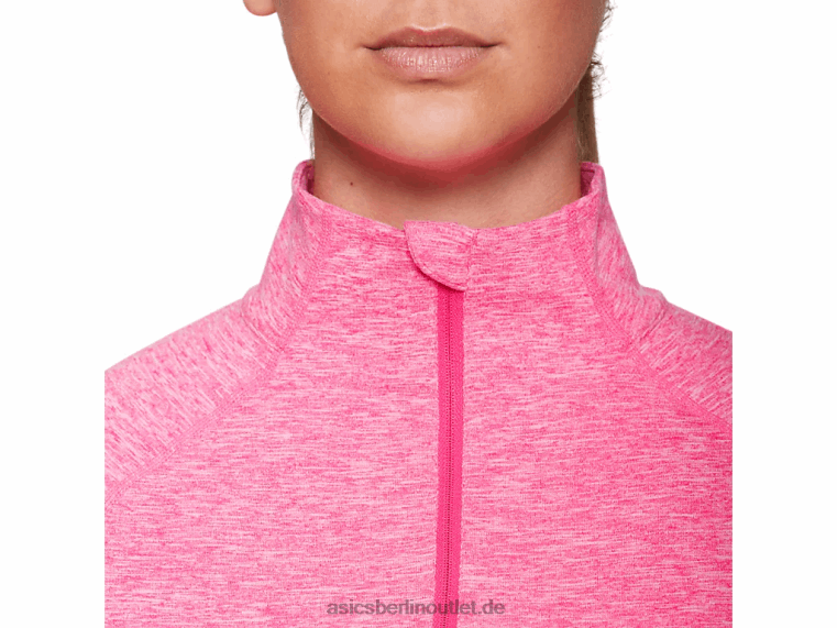 Dorai-Oberteil mit Viertelreißverschluss für Damen BL4N4206Asics Rosa Glo Heather