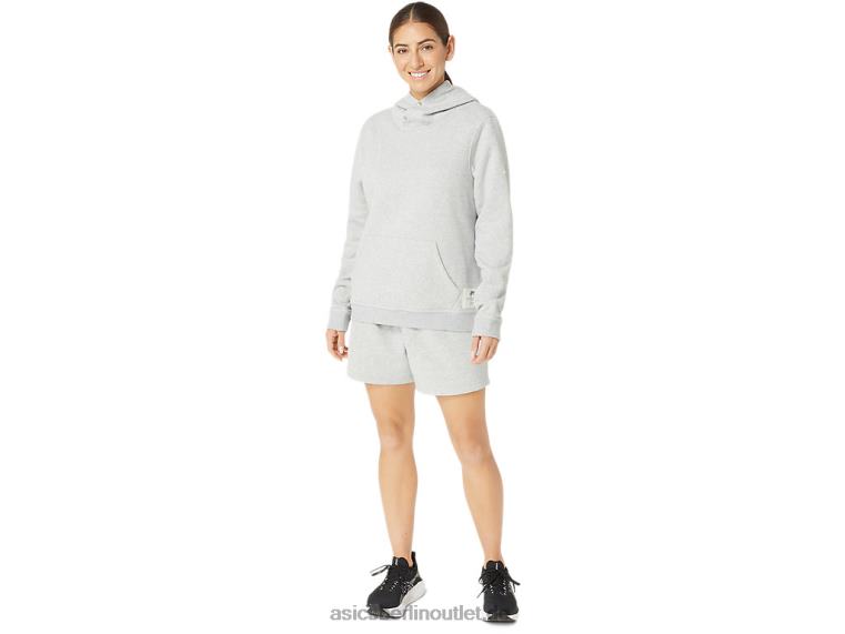 Sunday Sana Fleece-Kapuzenpullover für Damen BL4N2178Asics hellgraues Heidekraut