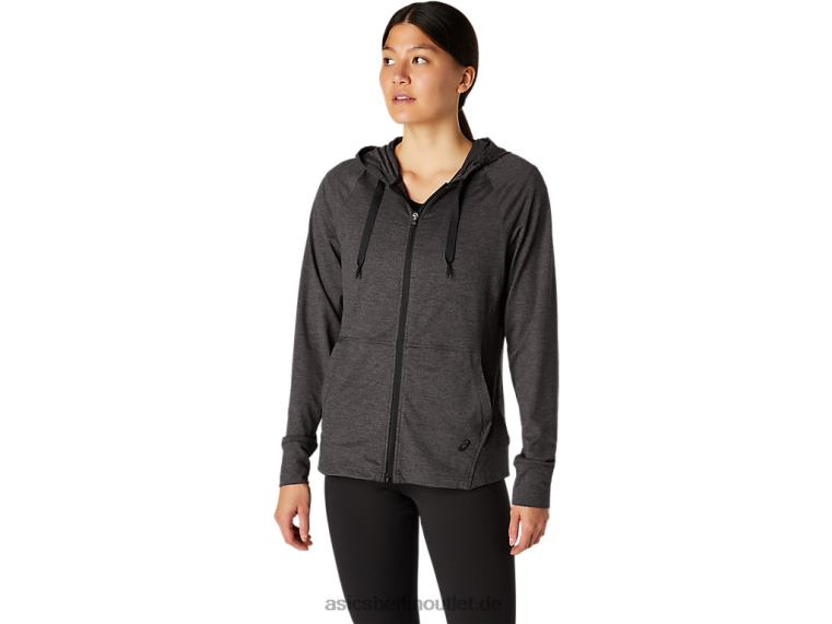 Tech-Hoodie mit durchgehendem Reißverschluss für Damen BL4N4097Asics dunkelgraues Heidekraut