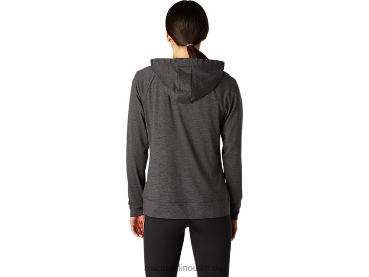 Tech-Hoodie mit durchgehendem Reißverschluss für Damen BL4N4097Asics dunkelgraues Heidekraut