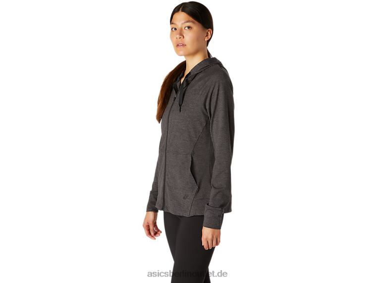 Tech-Hoodie mit durchgehendem Reißverschluss für Damen BL4N4097Asics dunkelgraues Heidekraut