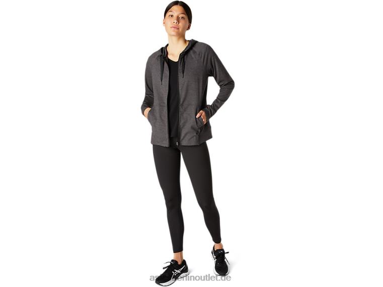 Tech-Hoodie mit durchgehendem Reißverschluss für Damen BL4N4097Asics dunkelgraues Heidekraut
