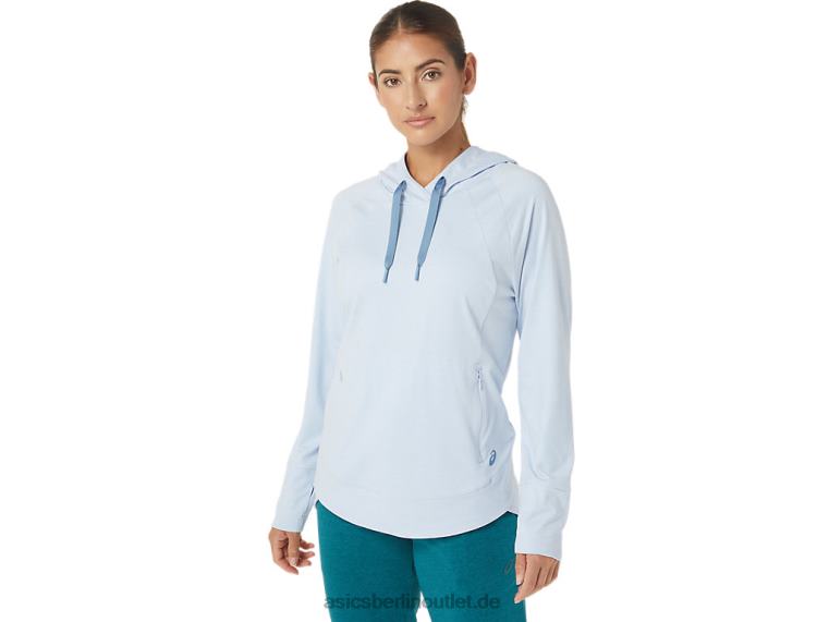 Tech-Pullover-Hoodie für Damen BL4N2767Asics weicher Himmels-Spacedye