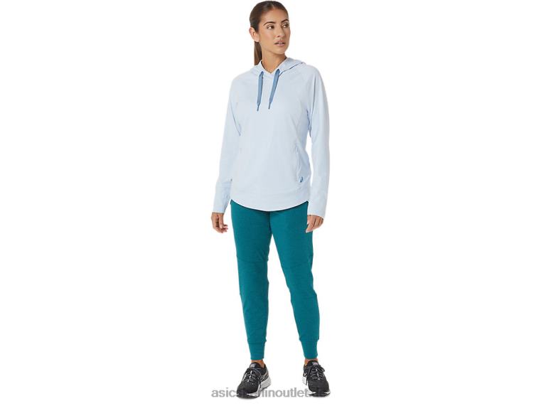 Tech-Pullover-Hoodie für Damen BL4N2767Asics weicher Himmels-Spacedye
