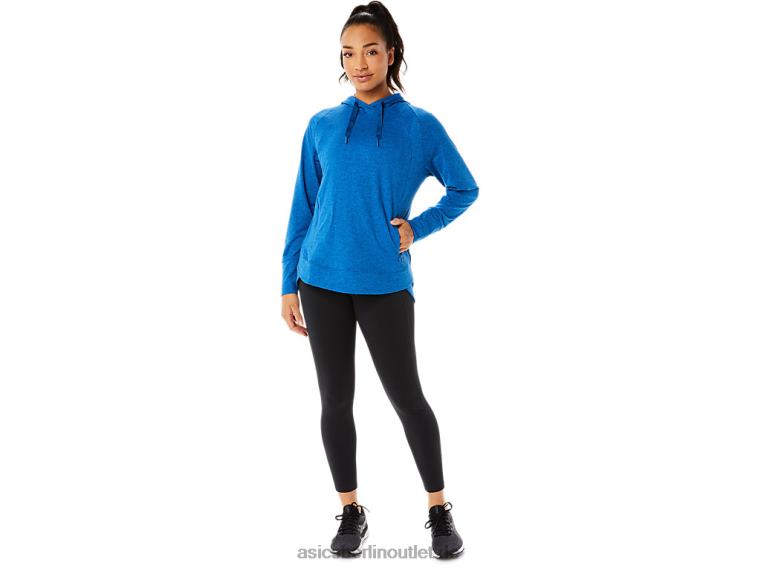 Tech-Pullover-Hoodie für Damen BL4N3320Asics Lake Drive SpaceDye/Klarblau