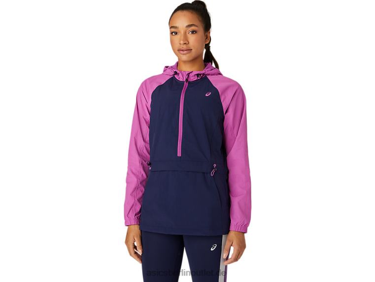 Anorakjacke für Damen BL4N4114Asics digitale Traube/Peacoat
