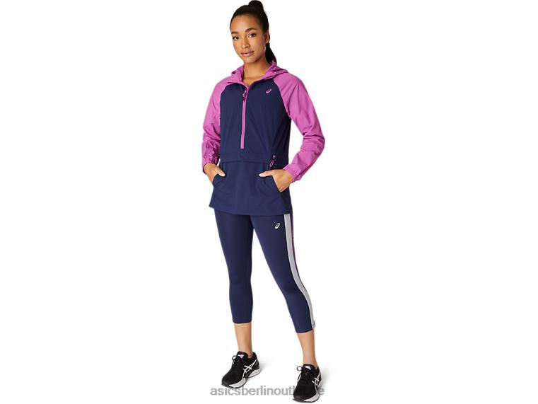 Anorakjacke für Damen BL4N4114Asics digitale Traube/Peacoat
