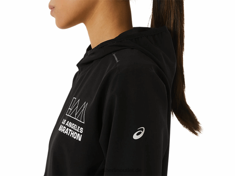 Damen-Konfektionsjacke Lam BL4N3311Asics Leistung schwarz
