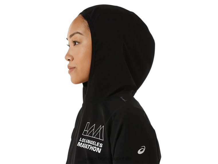 Damen-Konfektionsjacke Lam BL4N3311Asics Leistung schwarz