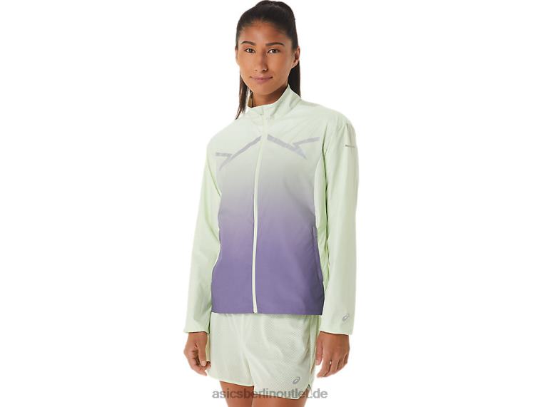 Damen-Lite-Show-Jacke BL4N2334Asics Flüsterngrün/staubiges Lila