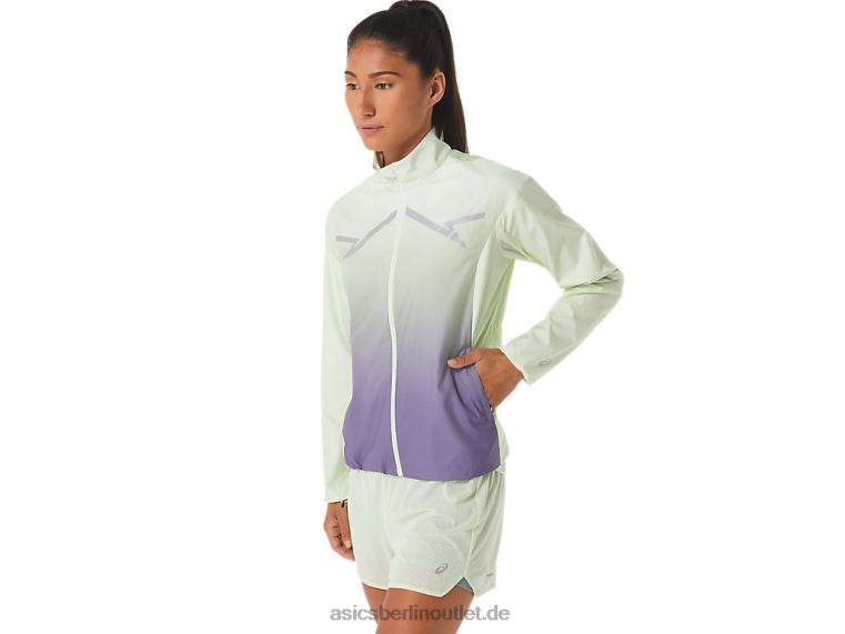Damen-Lite-Show-Jacke BL4N2334Asics Flüsterngrün/staubiges Lila