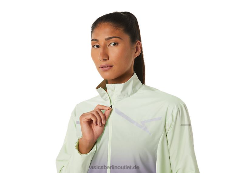 Damen-Lite-Show-Jacke BL4N2334Asics Flüsterngrün/staubiges Lila