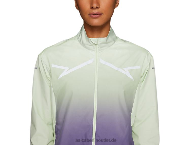 Damen-Lite-Show-Jacke BL4N2334Asics Flüsterngrün/staubiges Lila