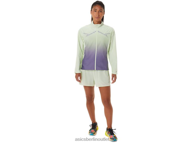 Damen-Lite-Show-Jacke BL4N2334Asics Flüsterngrün/staubiges Lila