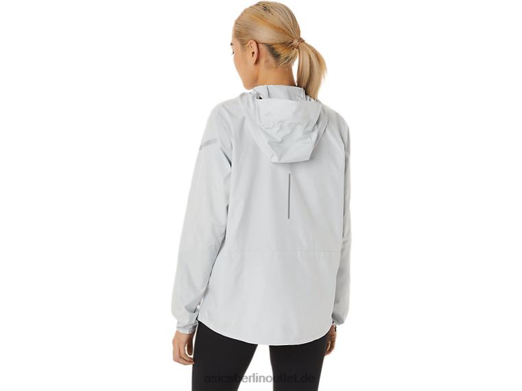 Damen-Lite-Show-Jacke BL4N2785Asics Gletschergrau/Performance-Schwarz