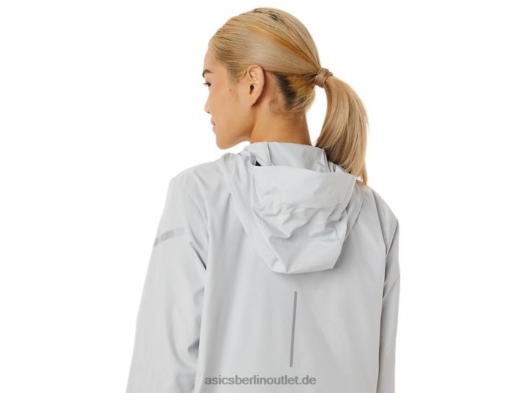 Damen-Lite-Show-Jacke BL4N2785Asics Gletschergrau/Performance-Schwarz