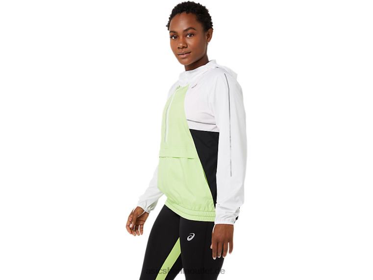 Damen-Lite-Show-Jacke BL4N3270Asics strahlend weiß/lindgrün