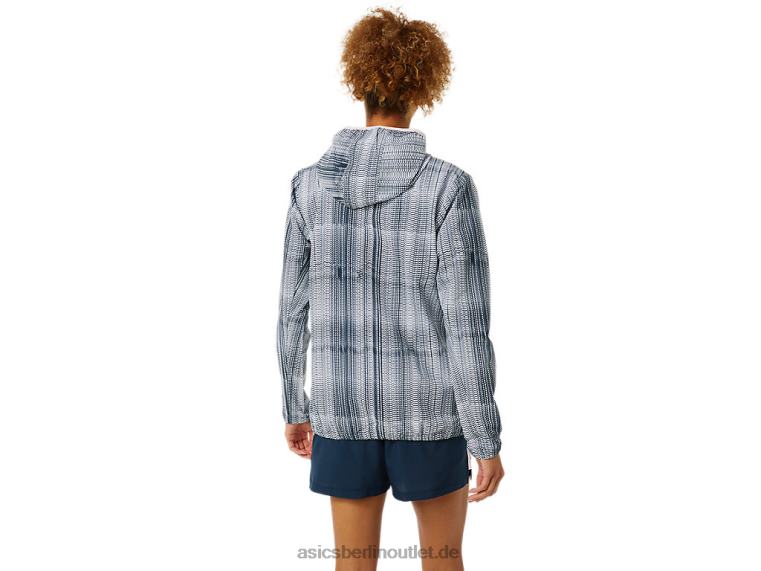 Fertige Grafikjacke für Damen BL4N3480Asics französischer Blaudruck/kaum rosa