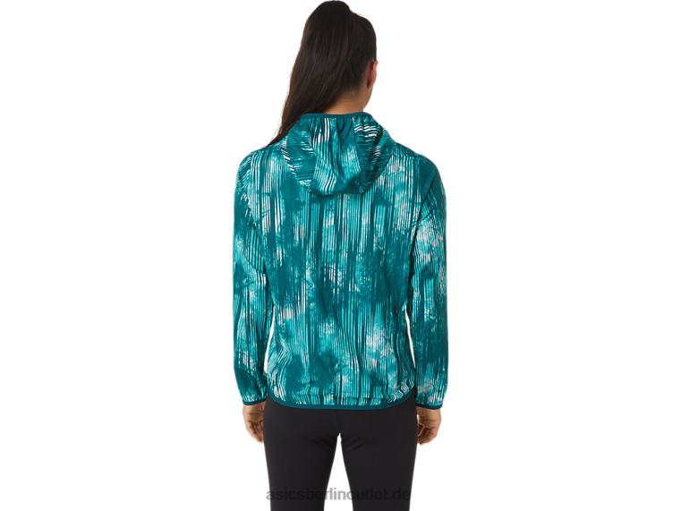 Packbare Damenjacke BL4N3088Asics Seeglas-Batikdruck