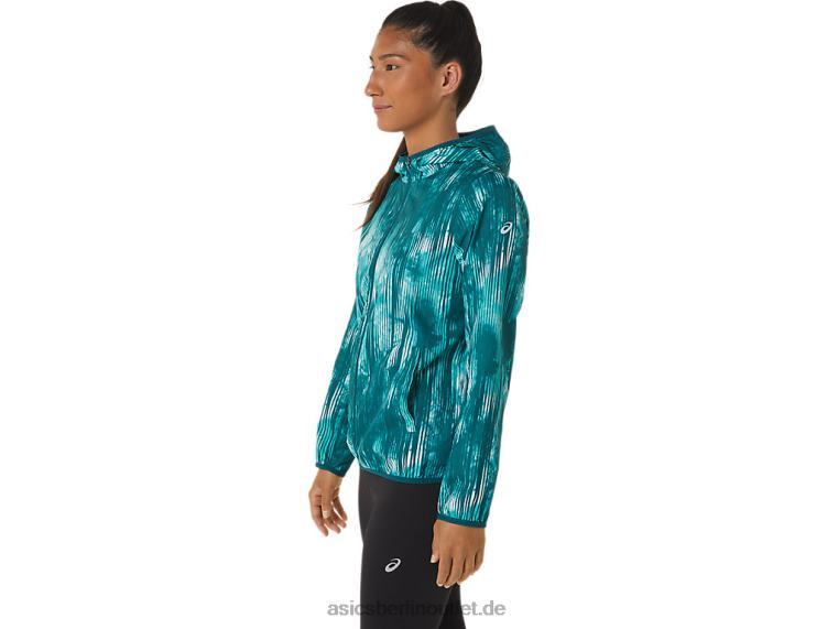 Packbare Damenjacke BL4N3088Asics Seeglas-Batikdruck