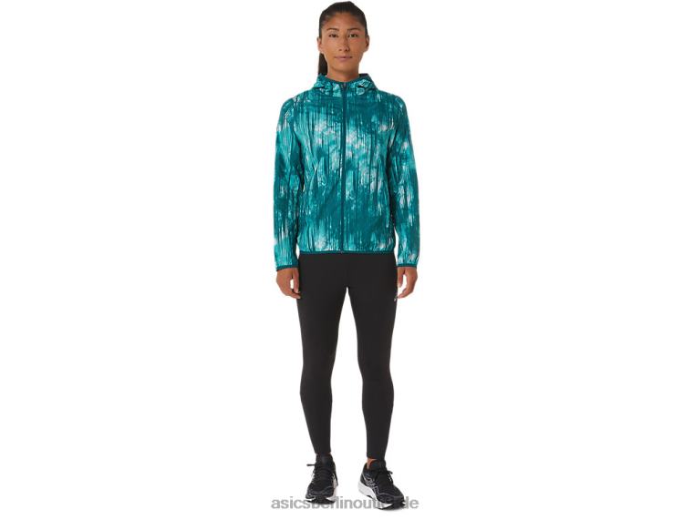Packbare Damenjacke BL4N3088Asics Seeglas-Batikdruck