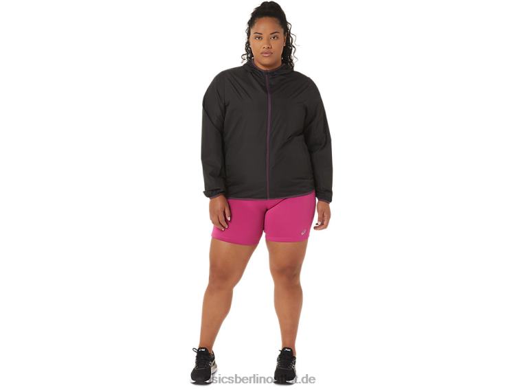 Packbare Damenjacke BL4N3358Asics Performance-Schwarz/Deep Plum