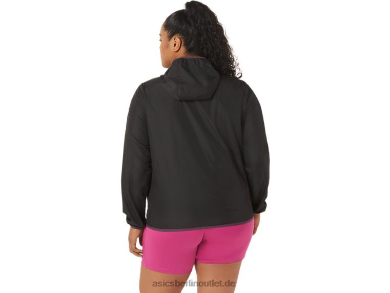 Packbare Damenjacke BL4N3358Asics Performance-Schwarz/Deep Plum