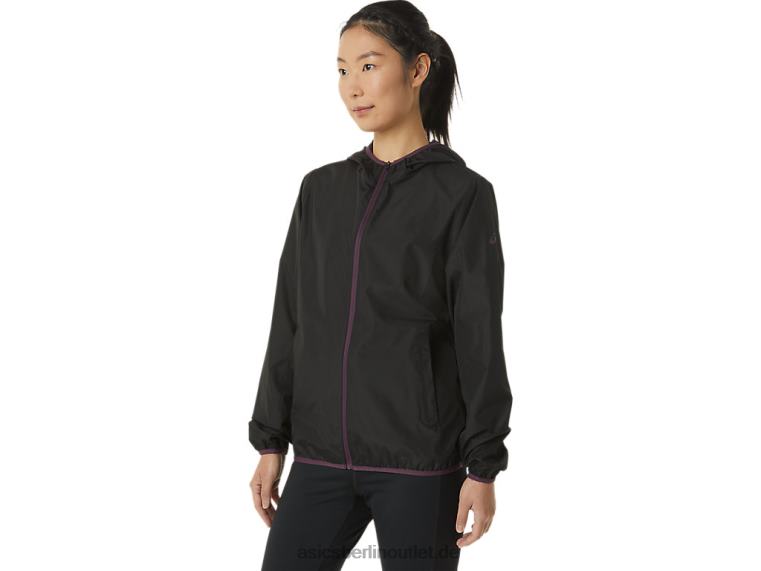 Packbare Damenjacke BL4N3358Asics Performance-Schwarz/Deep Plum