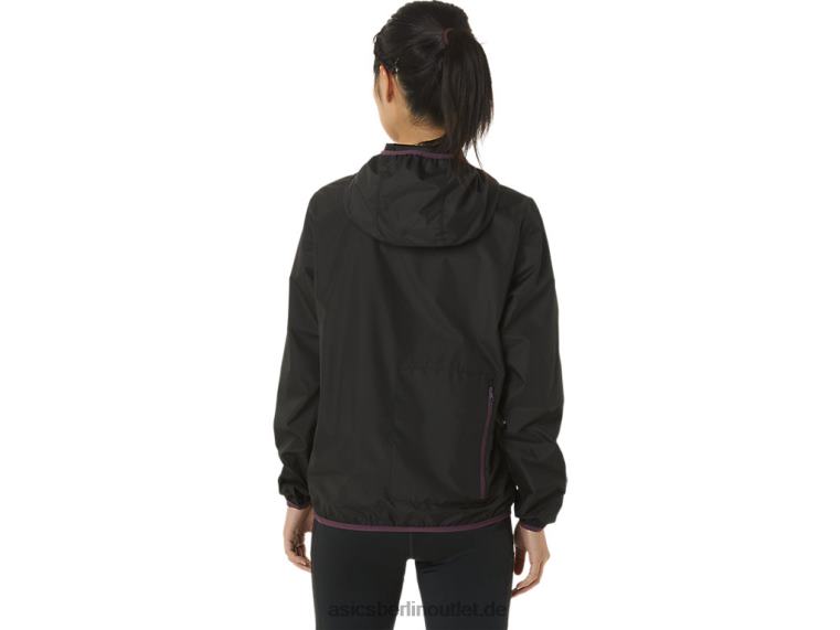 Packbare Damenjacke BL4N3358Asics Performance-Schwarz/Deep Plum