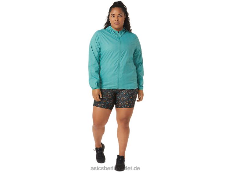 Packbare Damenjacke BL4N3385Asics Salbei SpaceDye/klares Blau
