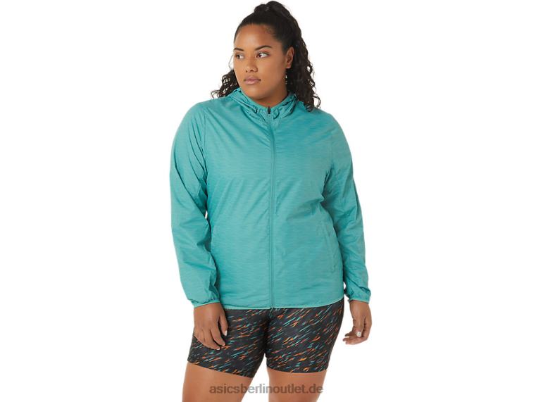 Packbare Damenjacke BL4N3385Asics Salbei SpaceDye/klares Blau