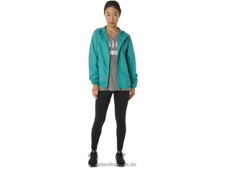 Packbare Damenjacke BL4N3385Asics Salbei SpaceDye/klares Blau