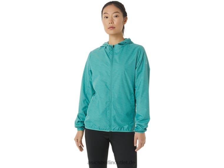 Packbare Damenjacke BL4N3385Asics Salbei SpaceDye/klares Blau