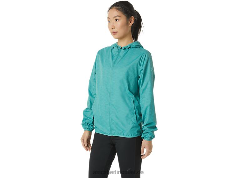 Packbare Damenjacke BL4N3385Asics Salbei SpaceDye/klares Blau