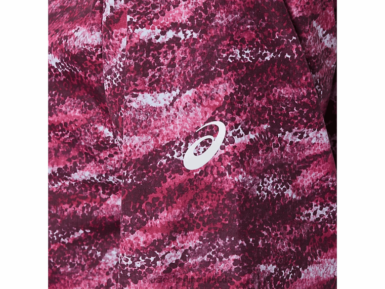 Packbare Damenjacke BL4N3718Asics Tiefer Mars-Print/Peacoat
