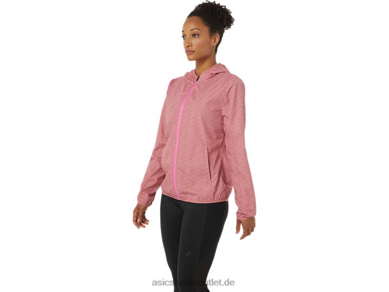 Packbare Damenjacke BL4N3858Asics rauchiger Rosen-SpaceDye/Drachenfrucht
