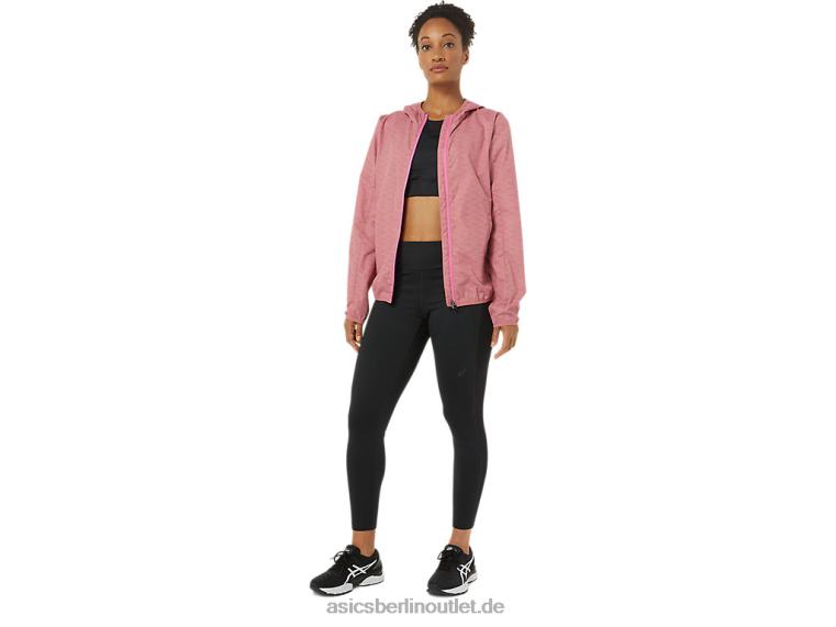 Packbare Damenjacke BL4N3858Asics rauchiger Rosen-SpaceDye/Drachenfrucht
