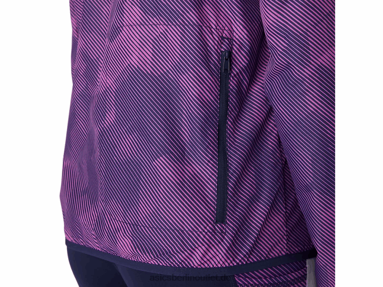 Packbare Damenjacke BL4N4100Asics digitaler Traubendruck/Peacoat