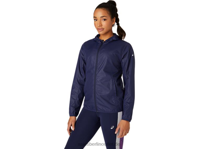 Packbare Damenjacke BL4N4101Asics Peacoat-Prägung