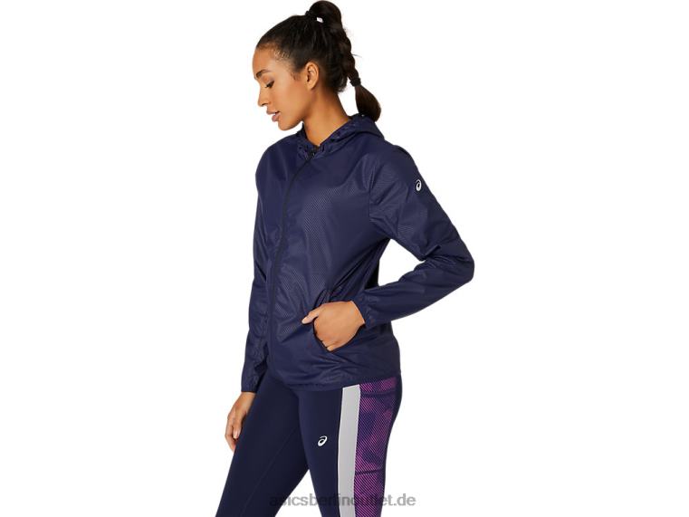 Packbare Damenjacke BL4N4101Asics Peacoat-Prägung