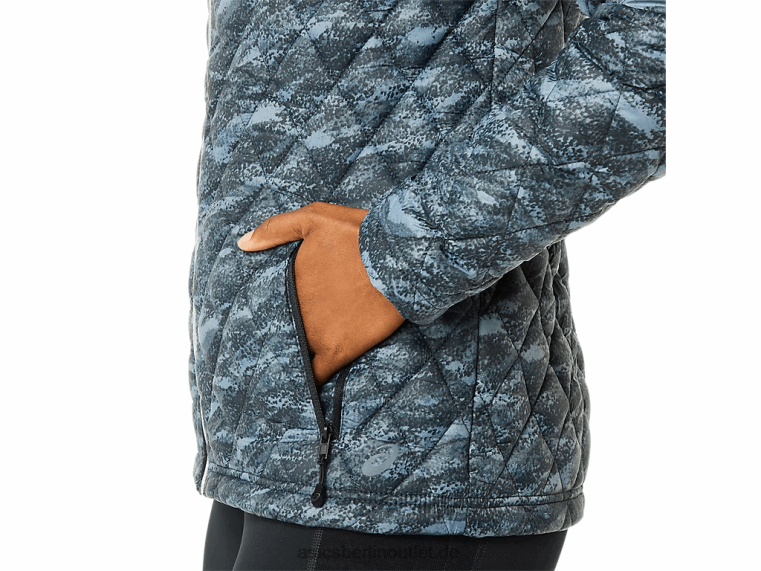 Performance-Isolierjacke für Damen BL4N3698Asics Aufdruck „Metropole/helle Lichter“.