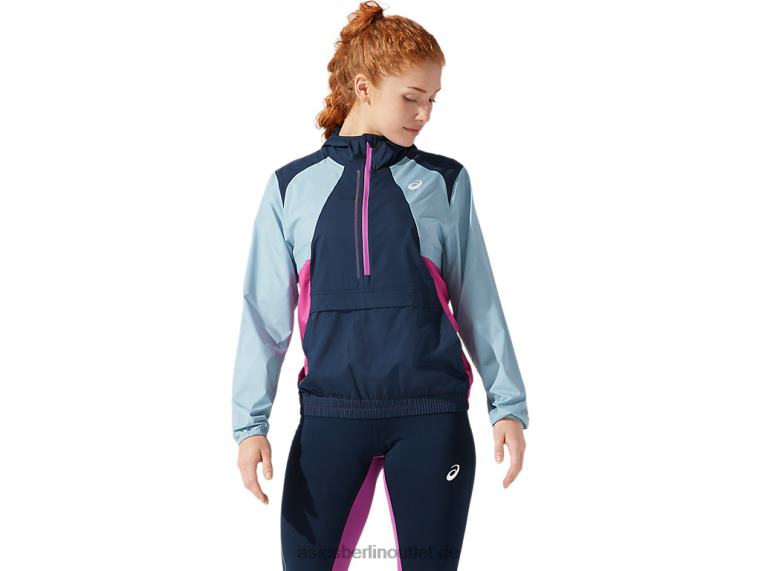 Sichtschutzjacke für Damen BL4N4058Asics Französisches Blau/Rauchblau