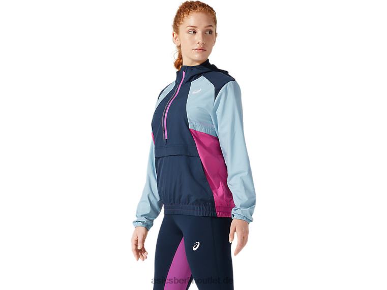 Sichtschutzjacke für Damen BL4N4058Asics Französisches Blau/Rauchblau