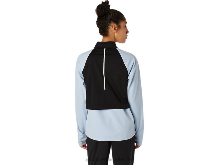 Thermostorm-Jacke mit durchgehendem Reißverschluss für Damen BL4N3638Asics Nebel/Performance-Schwarz