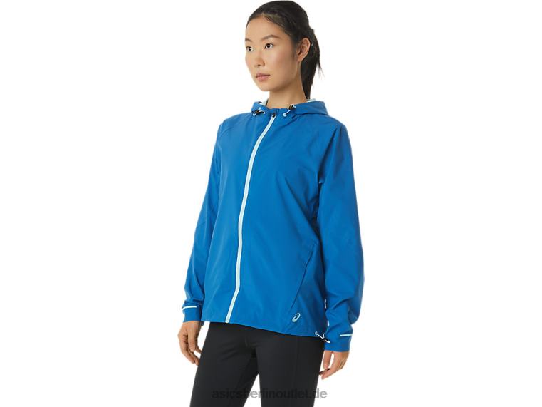 Wasserdichte Damenjacke BL4N3341Asics Seefahrt/klares Blau