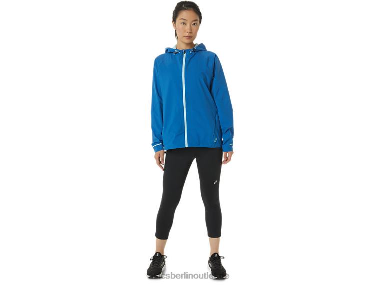 Wasserdichte Damenjacke BL4N3341Asics Seefahrt/klares Blau