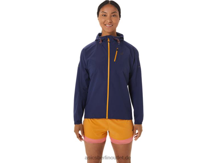 Wasserdichte Fujitrail-Jacke für Damen BL4N2535Asics Indigoblau/Sandsturm